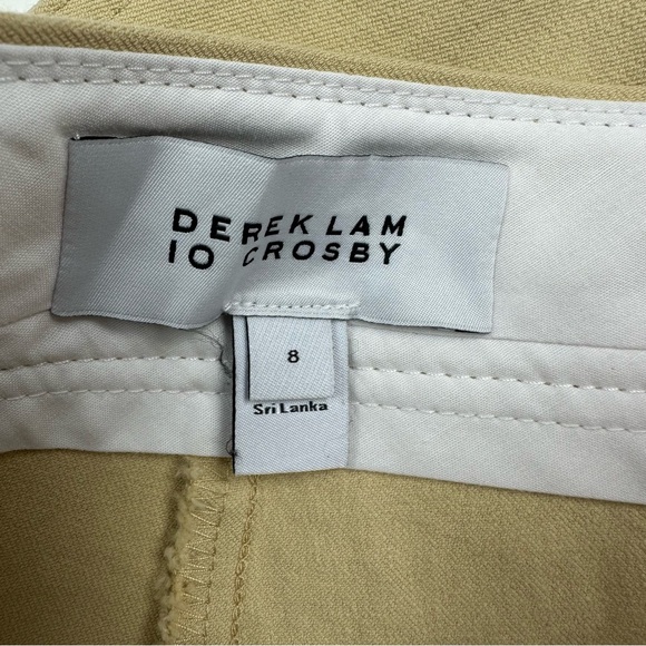 Derek Lam 10 Crosby Robyn Sailor Flare Stretch Pants in Khaki Size 8 - Picture 9 of 10